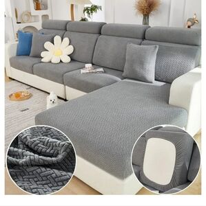 Soothing Home Sofa Covers Includes Back Cover And Seat Cover Gray